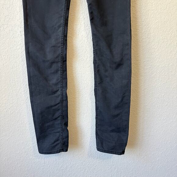 ACNE STUDIOS Ace Ups Jeans Black Denim Slim Straight Low Rise Moto - Picture 7 of 16